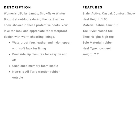 JBU Jambu Snowflake Waterproof Snow Winter Boot - Picture 3 of 12